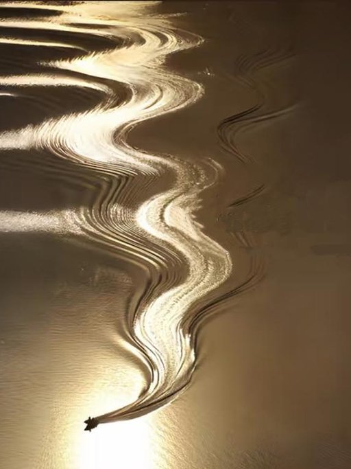 Golden light ripple